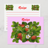 Postale Carte de recette fraise (Devant / Derrière)