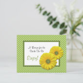 Postale Carte de recette Gerbera Daisy pour la mariée à êt (Debout devant)