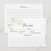 Postale Carte de recette Gold Flower (Devant / Derrière)