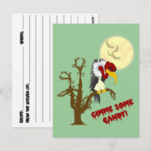 Postale Carte de recette Halloween Buzzard (Devant / Derrière)