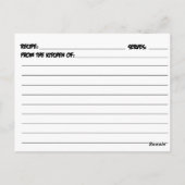 Postale Carte de recette Halloween Buzzard (Dos)
