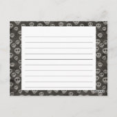 Postale Carte de recette Halloween Skulls éffrayant (Dos)