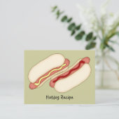 Postale Carte de recette Hotdog (Debout devant)