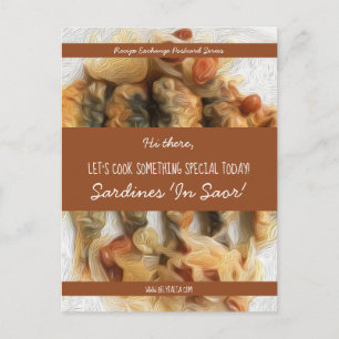 Postale Carte de recette kraft marron écriture blanche