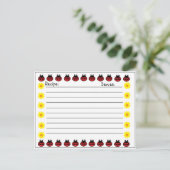 Postale Carte de recette Ladybug (Debout devant)