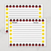 Postale Carte de recette Ladybug (Devant / Derrière)