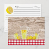 Postale Carte de recette Lemonade (Devant / Derrière)