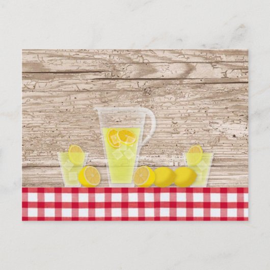 Postale Carte de recette Lemonade (Devant)