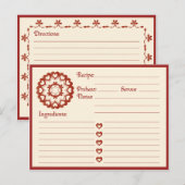 Postale Carte de recette liée par l'amour (Devant / Derrière)