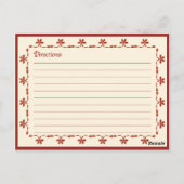 Postale Carte de recette liée par l'amour (Dos)