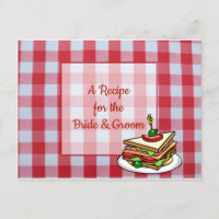 Carte de recette Mariage à nappes rouges