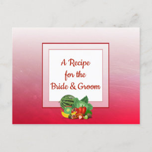 Postale Carte de recette Mariage de fruits rouges