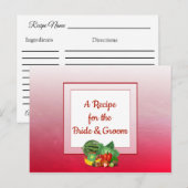 Postale Carte de recette Mariage de fruits rouges (Devant / Derrière)