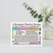 Postale Carte de recette Martini à la crème glacée Mississ (Debout devant)