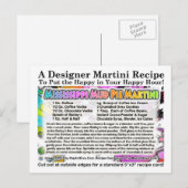 Postale Carte de recette Martini à la crème glacée Mississ (Devant / Derrière)
