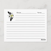 Postale Carte de recette Miel et Abeilles (Dos)