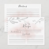 Postale Carte de recette moderne Watercolor (Devant / Derrière)