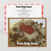 Postale Carte de recette Nachos Potato Wedge (Devant / Derrière)