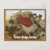 Postale Carte de recette Nachos Potato Wedge (Devant)