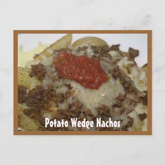 Postale Carte de recette Nachos Potato Wedge (Devant)