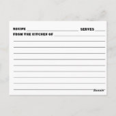 Postale Carte de recette normale Halloween Abby (Dos)