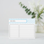 Postale Carte de recette nuptiale - bleu (Debout devant)