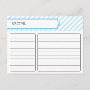 Postale Carte de recette nuptiale - bleu