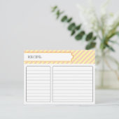 Postale Carte de recette nuptiale - orange et jaune (Debout devant)