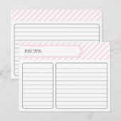 Postale Carte de recette nuptiale - rose (Devant / Derrière)