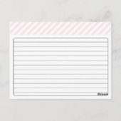 Postale Carte de recette nuptiale - rose (Dos)