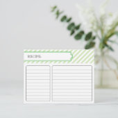 Postale Carte de recette nuptiale - Vert (Debout devant)