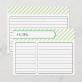 Postale Carte de recette nuptiale - Vert (Devant / Derrière)