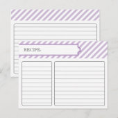 Postale Carte de recette nuptiale - violet (Devant / Derrière)
