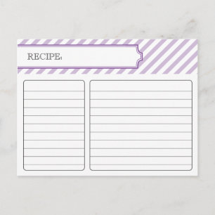 Postale Carte de recette nuptiale - violet
