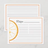 Postale Carte de recette orange (Devant / Derrière)
