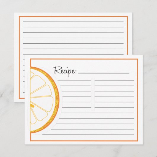 Postale Carte de recette orange (Devant / Derrière)