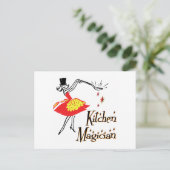 Postale Carte de recette personnalisée Retro Magicien de c (Debout devant)