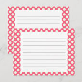 Postale Carte de recette Pink Poka point (Devant / Derrière)