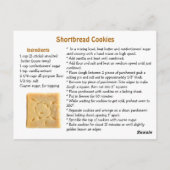 Postale Carte de recette pour biscuits sablés (Dos)