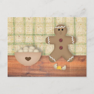 Postale Carte de recette pour homme en pain d'épices "Oops