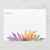 Postale Carte de recette pour la baby shower d'Octobre Lea (Dos)