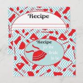 Postale Carte de recette pour la mariée à être (Devant / Derrière)