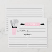 Postale Carte de recette pour les outils de cuisine de la  (Devant / Derrière)