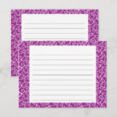 Postale Carte de recette Purple Swirls (Devant / Derrière)