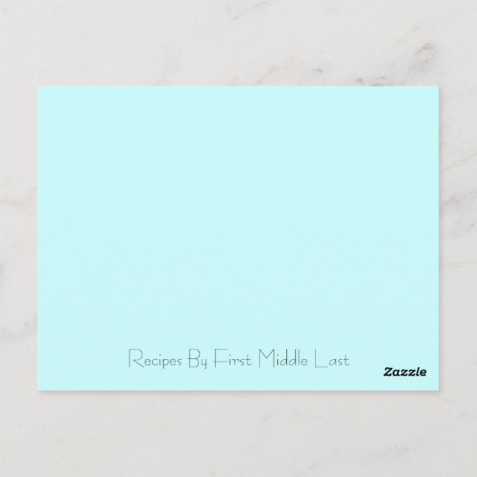 Postale Carte de recette Quilt Patchwork en bleu (Dos)