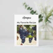 Postale Carte de recette - Raisins (Debout devant)