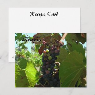 Postale Carte de recette - Raisins sur vigne