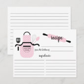 Postale Carte de recette Retro Blush Apron Kitchen Tools (Devant / Derrière)