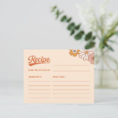 Postale Carte de recette rétro groovy pour la mariée (Debout devant)