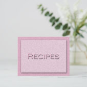 Postale Carte de recette rose (Debout devant)